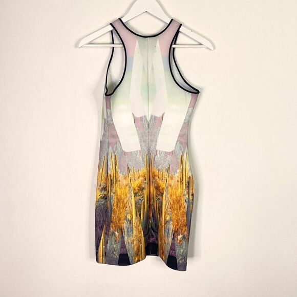 Clover Canyon Desert Prism Sleeveless Racerback Neoprene Dress - Picture 3 of 8